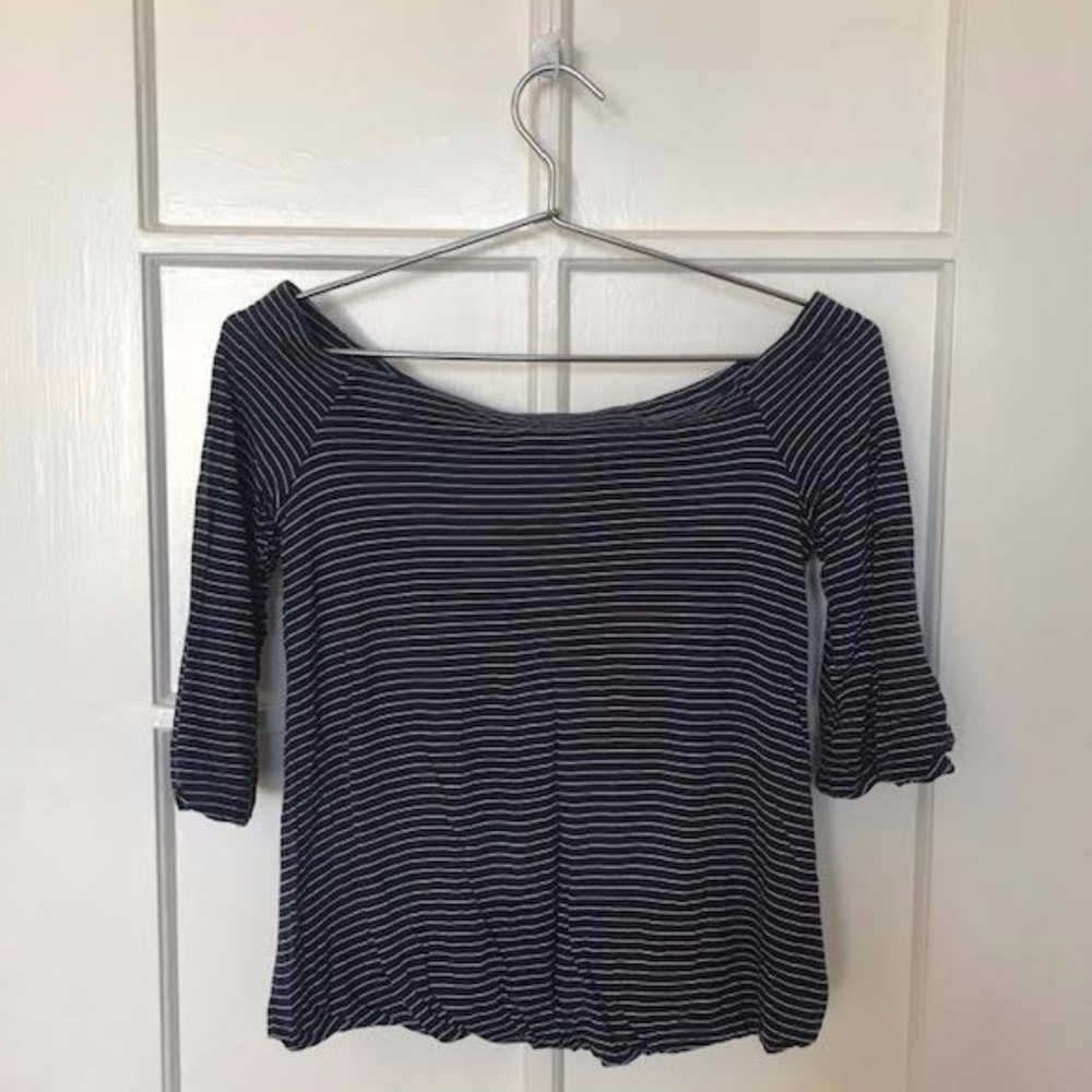 Nautical 3/4 Sleeve Off The Shoulder